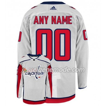 Herren Eishockey Washington Capitals Trikot Custom Adidas Weiß Authentic